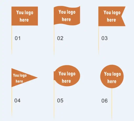 Custom Toothpick Flag Template