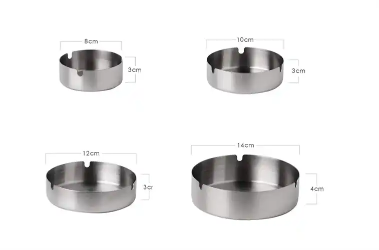 custom metal ashtrays size