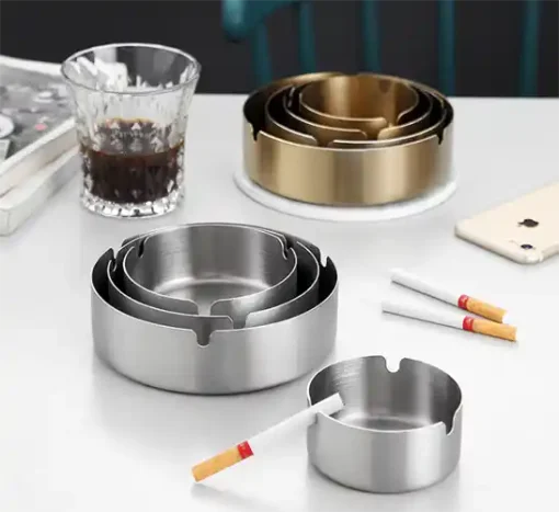 metal ashtrays