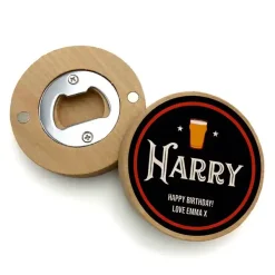 personalized fridge magnet bottle opener